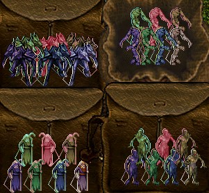Mummy Zombie Wolf Lich - SET OF 28 NEON STATUES