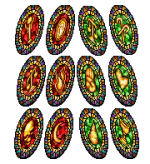 Vice and Virtue Holiday Stained Glass Window Set